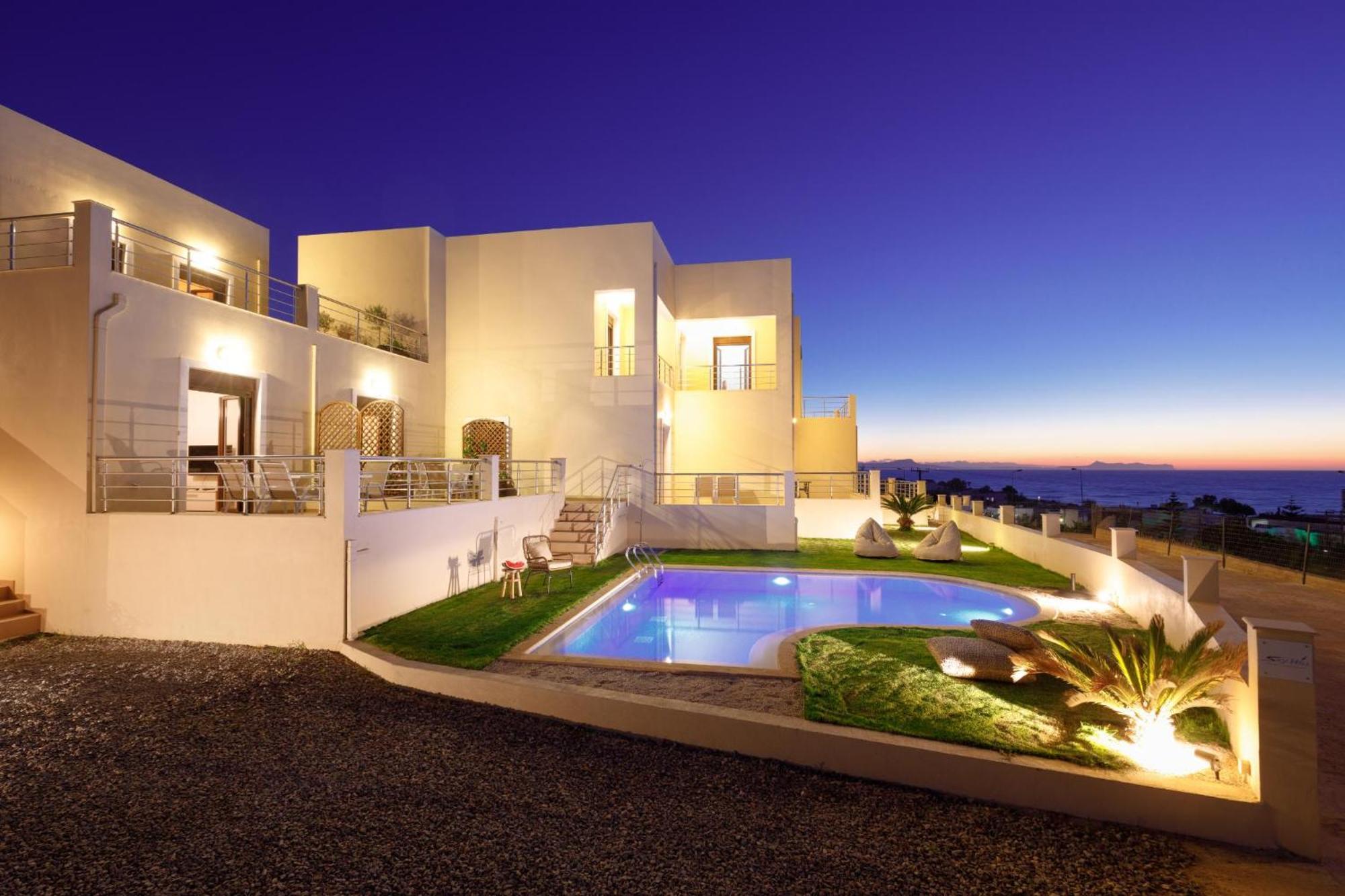 Oak Wood - Sea View Exclusive Maisonette Sfakaki Bagian luar foto
