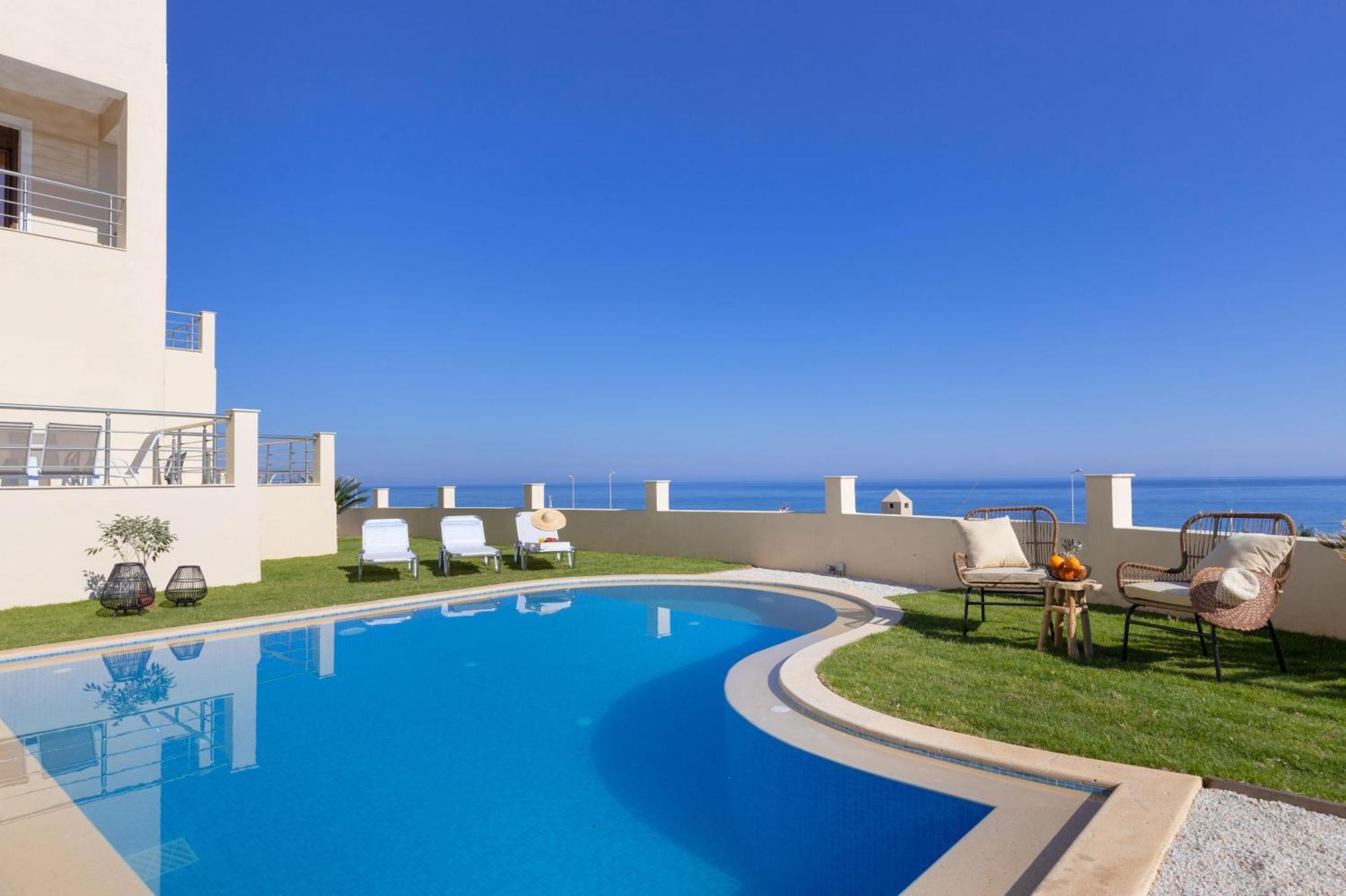 Oak Wood - Sea View Exclusive Maisonette Sfakaki Bagian luar foto