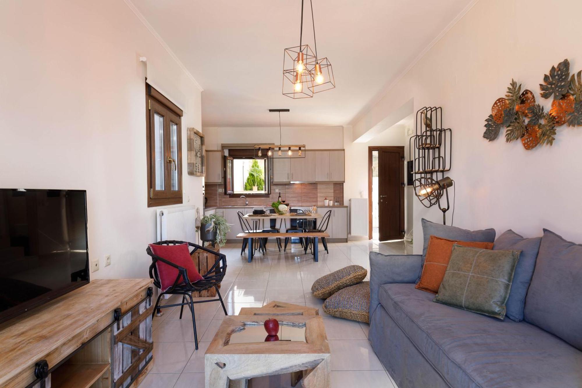 Oak Wood - Sea View Exclusive Maisonette Sfakaki Bagian luar foto